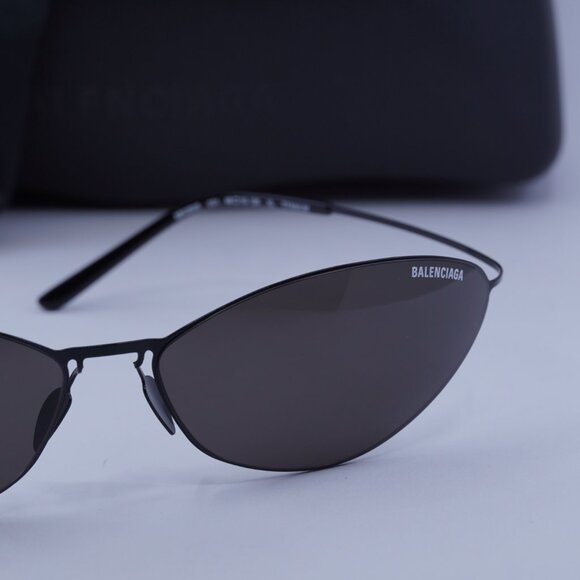 Balenciaga BB0350S 001 Cat Eye Sunglasses - Black/Grey - Picture 2 of 11